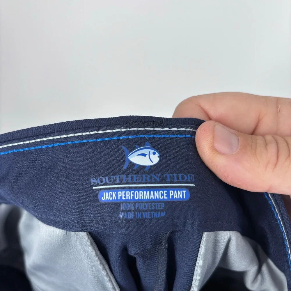 Southern Tide Jack Performance Pants Mens 30x32 Navy Blue Golf Travel Preppy